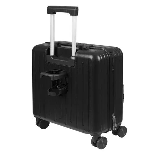 18" Boarding Suitcase Travel Underseat Carry On Luggage with Wheels Front Pocket