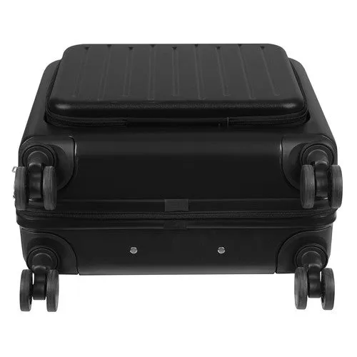 18" Boarding Suitcase Travel Underseat Carry On Luggage with Wheels Front Pocket