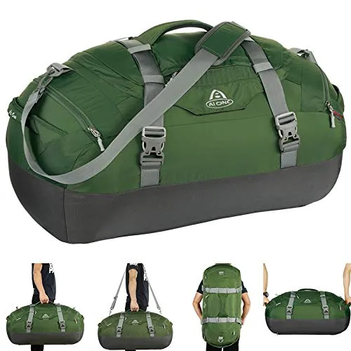 AIONE Duffel Backpack Bag 4-Way Sports Gym Backpack 45L/55L/65L Travel Luggage Bags with Shoe Compartments