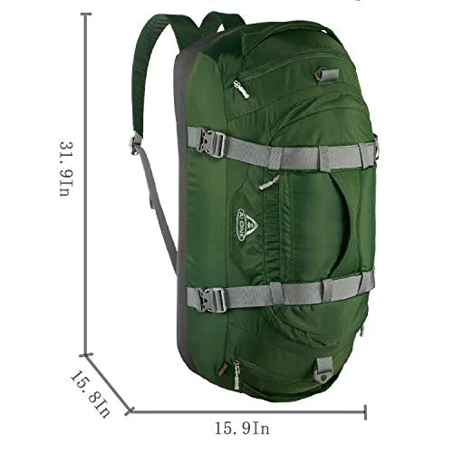 AIONE Duffel Backpack Bag 4-Way Sports Gym Backpack 45L/55L/65L Travel Luggage Bags with Shoe Compartments