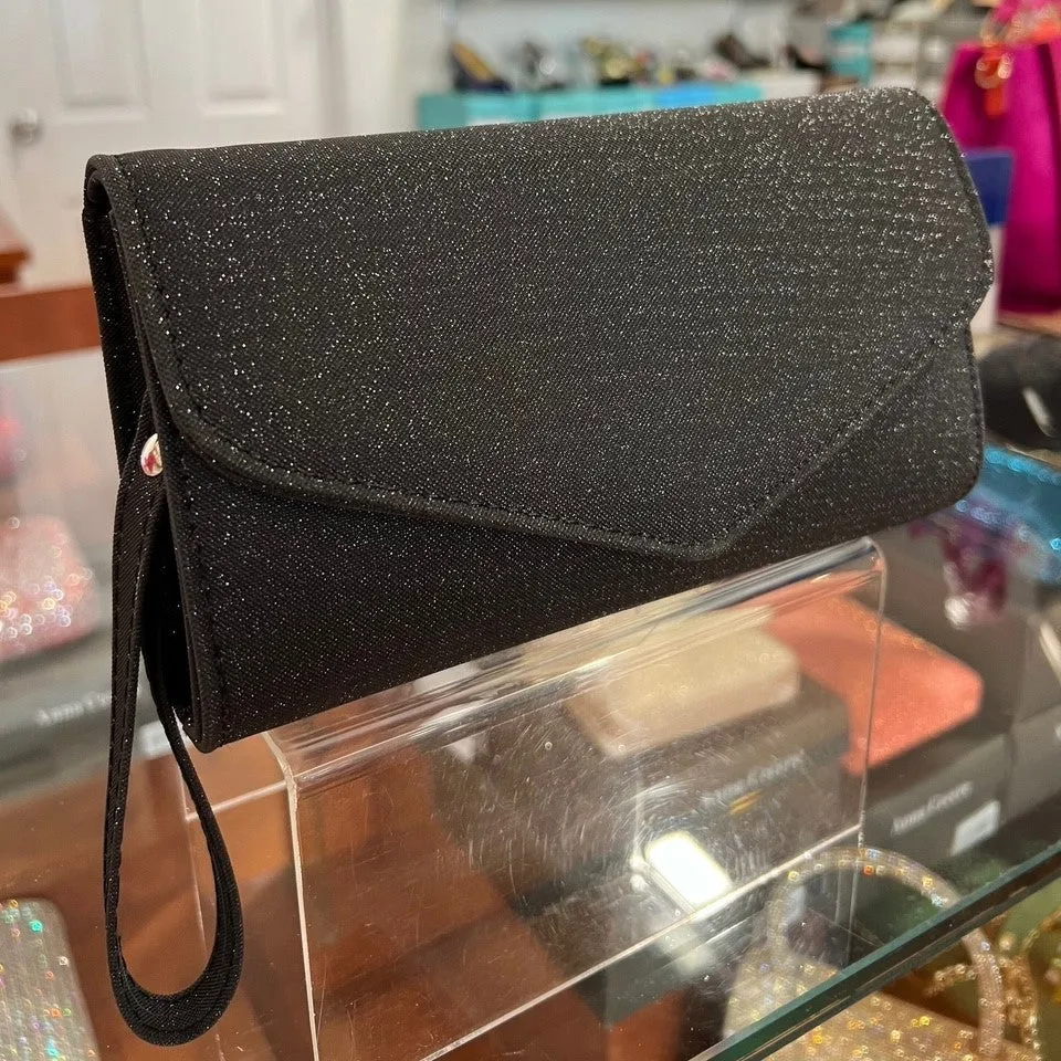 B123 Cometa Black Lurex Clutch