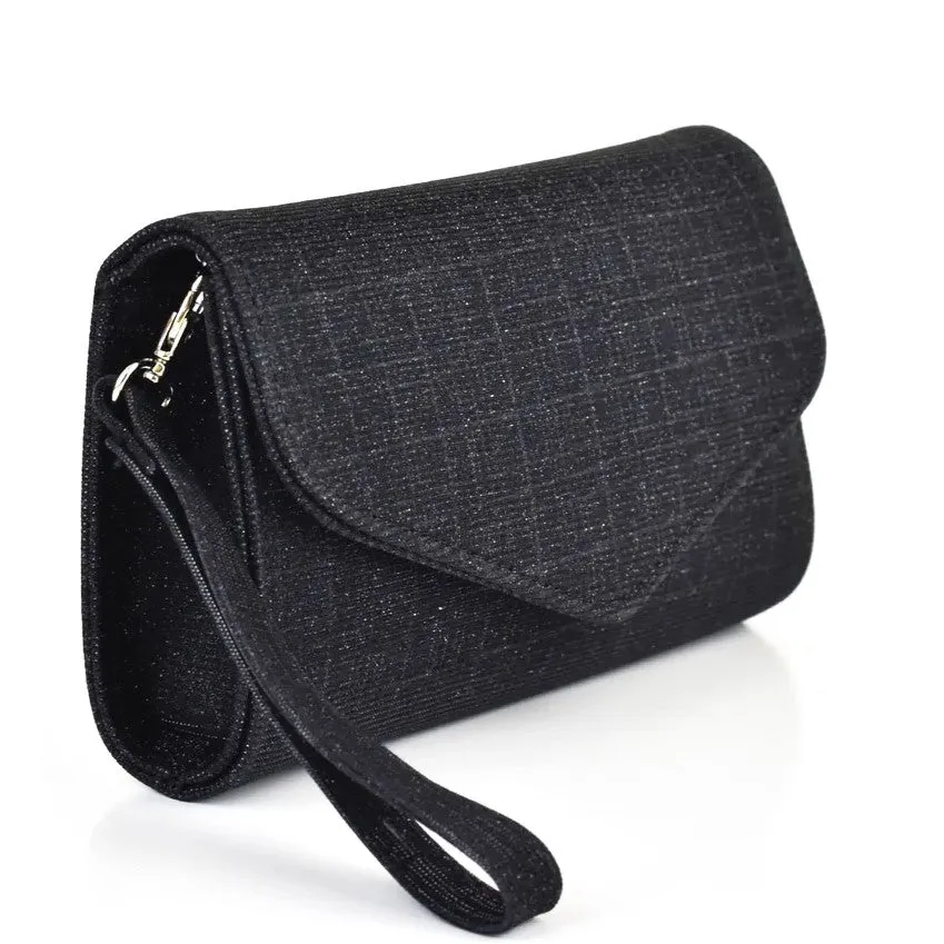 B123 Galassia Platino Champagne Glitter Lurex Clutch