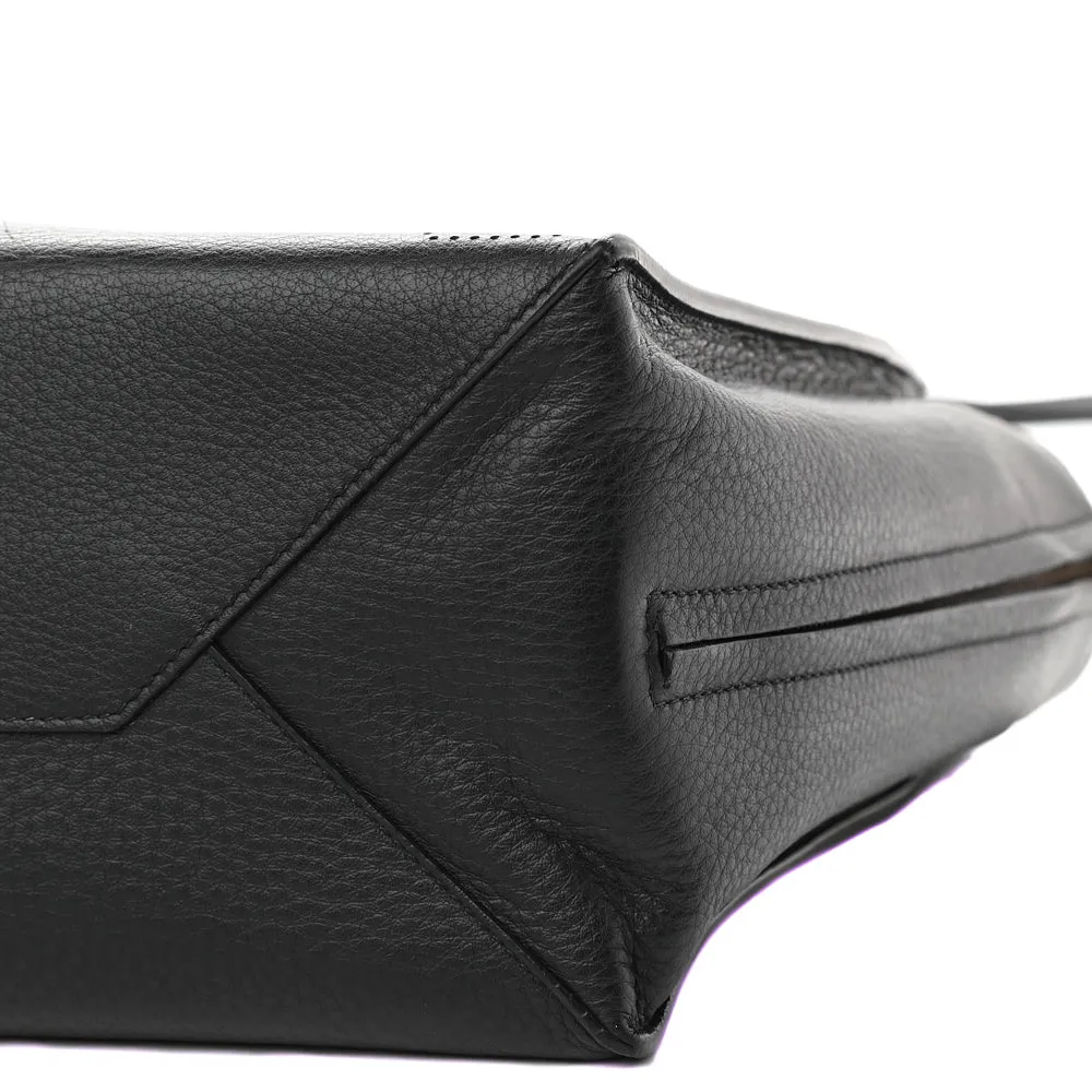 Balenciaga Black Calfskin Leather Papier Za Blackout B4 Perforated Leather Tote