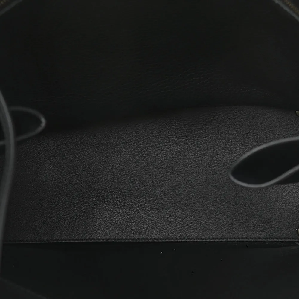 Balenciaga Black Calfskin Leather Papier Za Blackout B4 Perforated Leather Tote