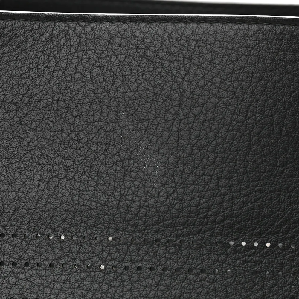 Balenciaga Black Calfskin Leather Papier Za Blackout B4 Perforated Leather Tote