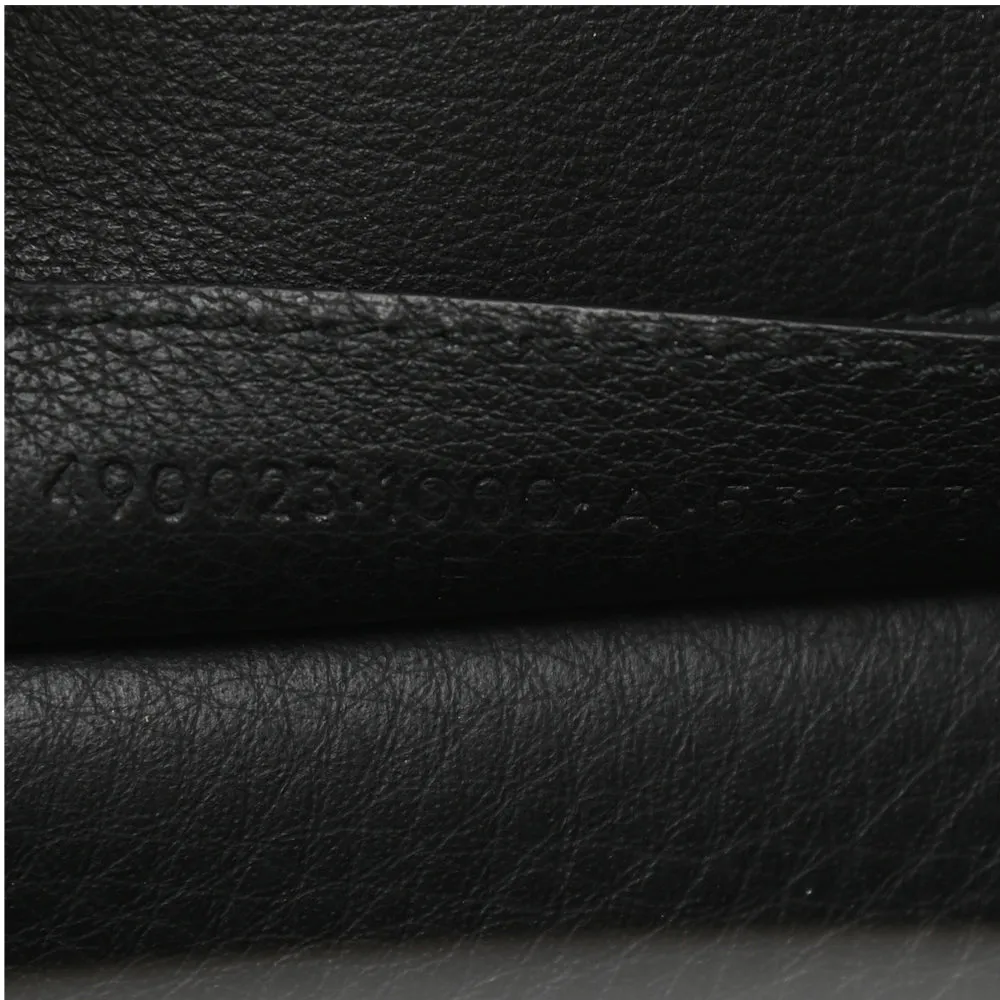 Balenciaga Black Calfskin Leather Papier Za Blackout B4 Perforated Leather Tote