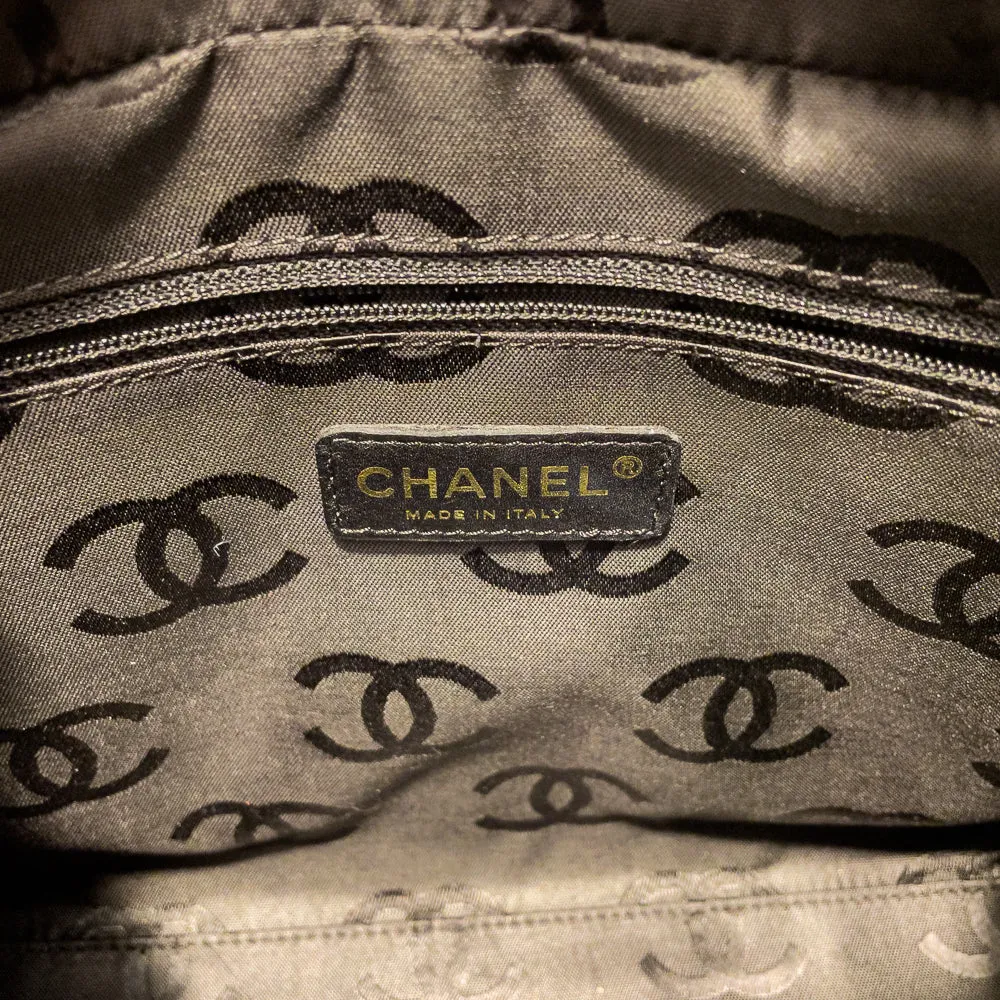 Chanel Black Quilted Leather Contrast Stitch Surpique Bowler Bag