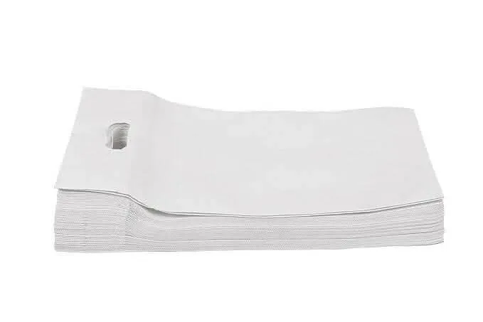 D-Cut Pattern White Cloth Bag (Pack of 100 , White)