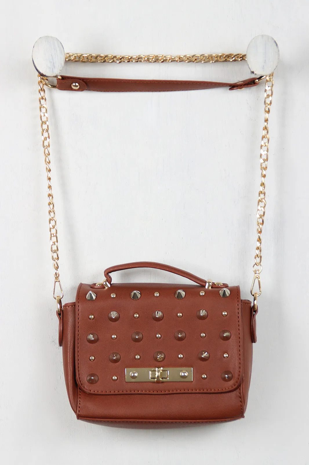 Dangerously Chic Spiked Cross Body Mini Bag