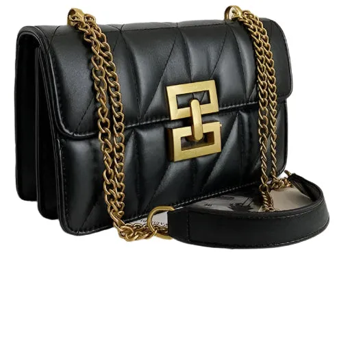 Diamond-Shaped Embossed Fashion Chain Shoulder Messenger Bag for Female Commuters
