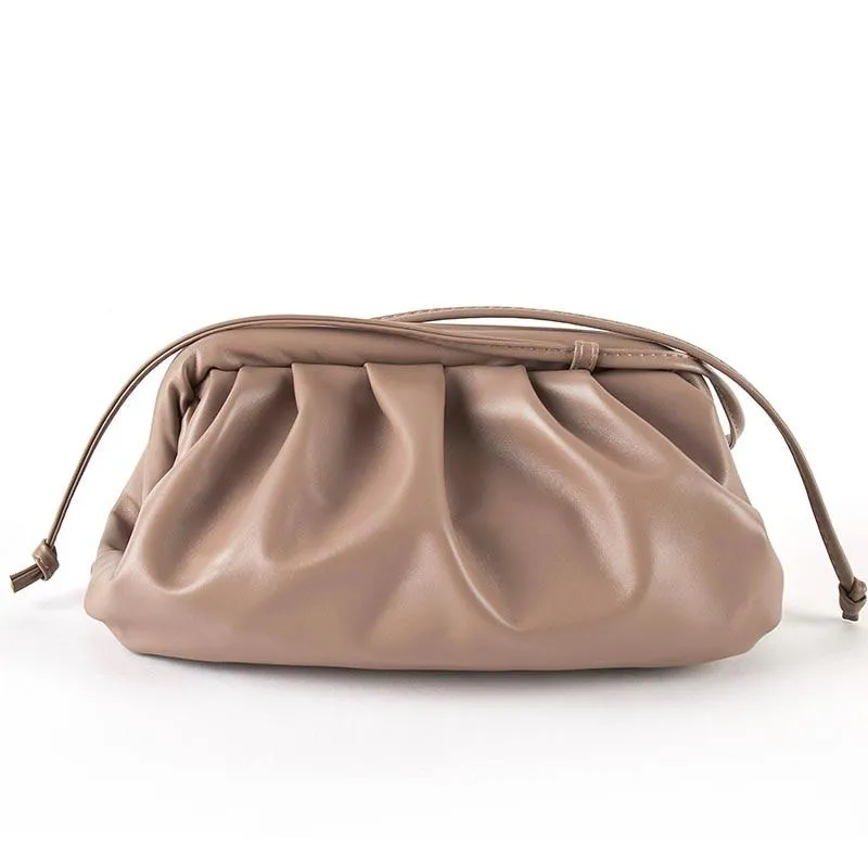 Dumpling Shape Women's Casual Soft Leather Shoulder Bags