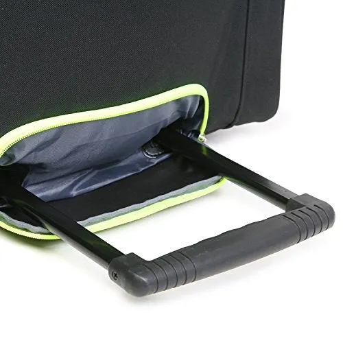 Fila 7-Pocket Large Rolling Duffel Bag, Grey/Neon Lime One Size