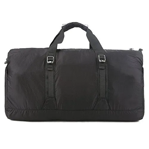 G4Free 60L Lightweight Foldable Portable Travel Duffel Bag for Gym Sports Luggage Camping(Black)