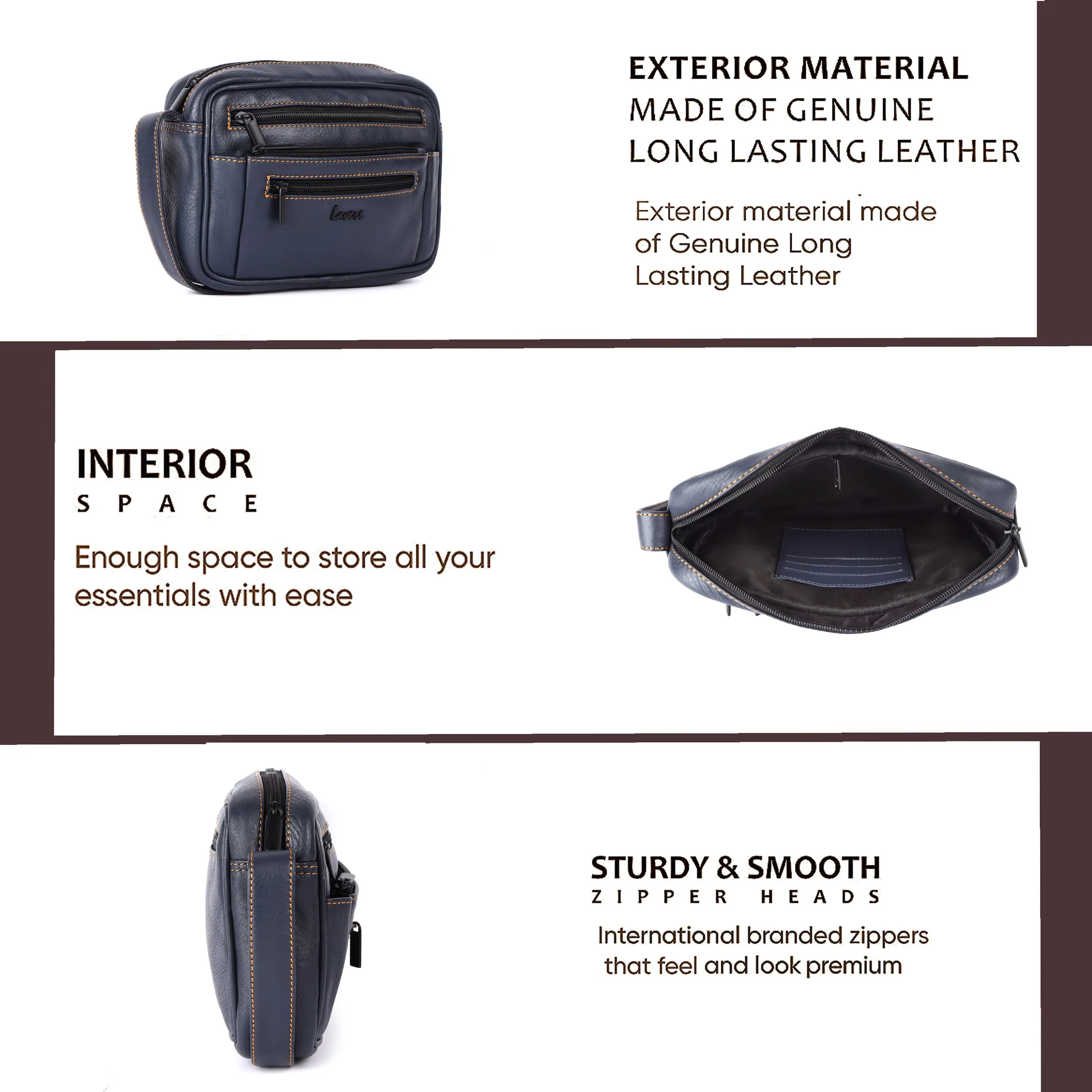 Gadii Leather Travelling Pouch #155BH