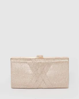 Gold Glitter Melanie Clutch Bag