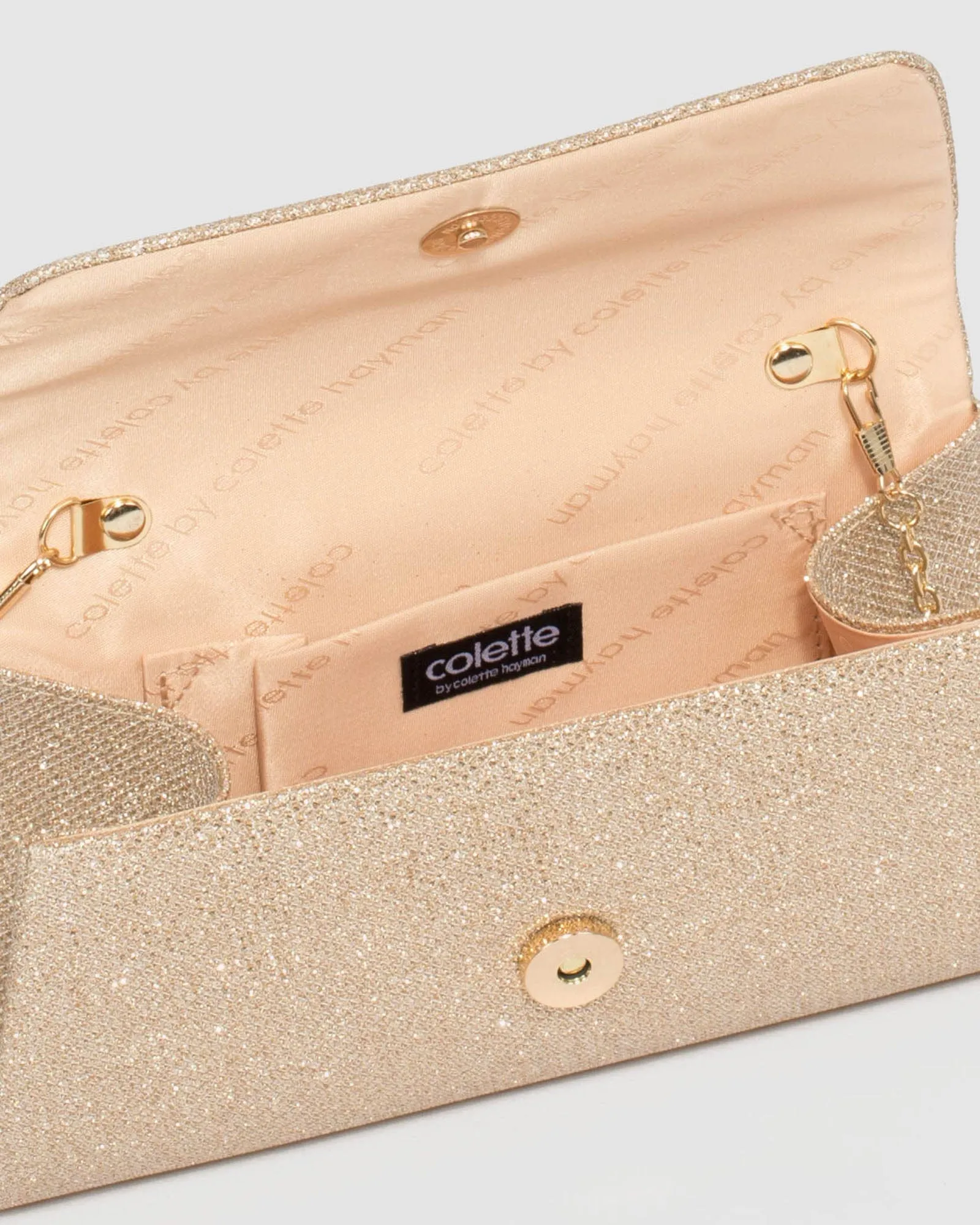 Gold Leaha Evening Clutch Bag