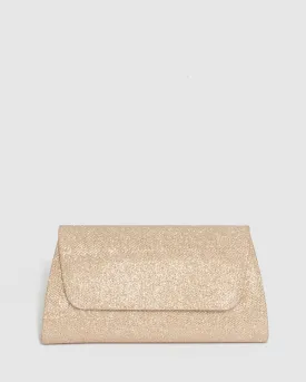 Gold Leaha Evening Clutch Bag