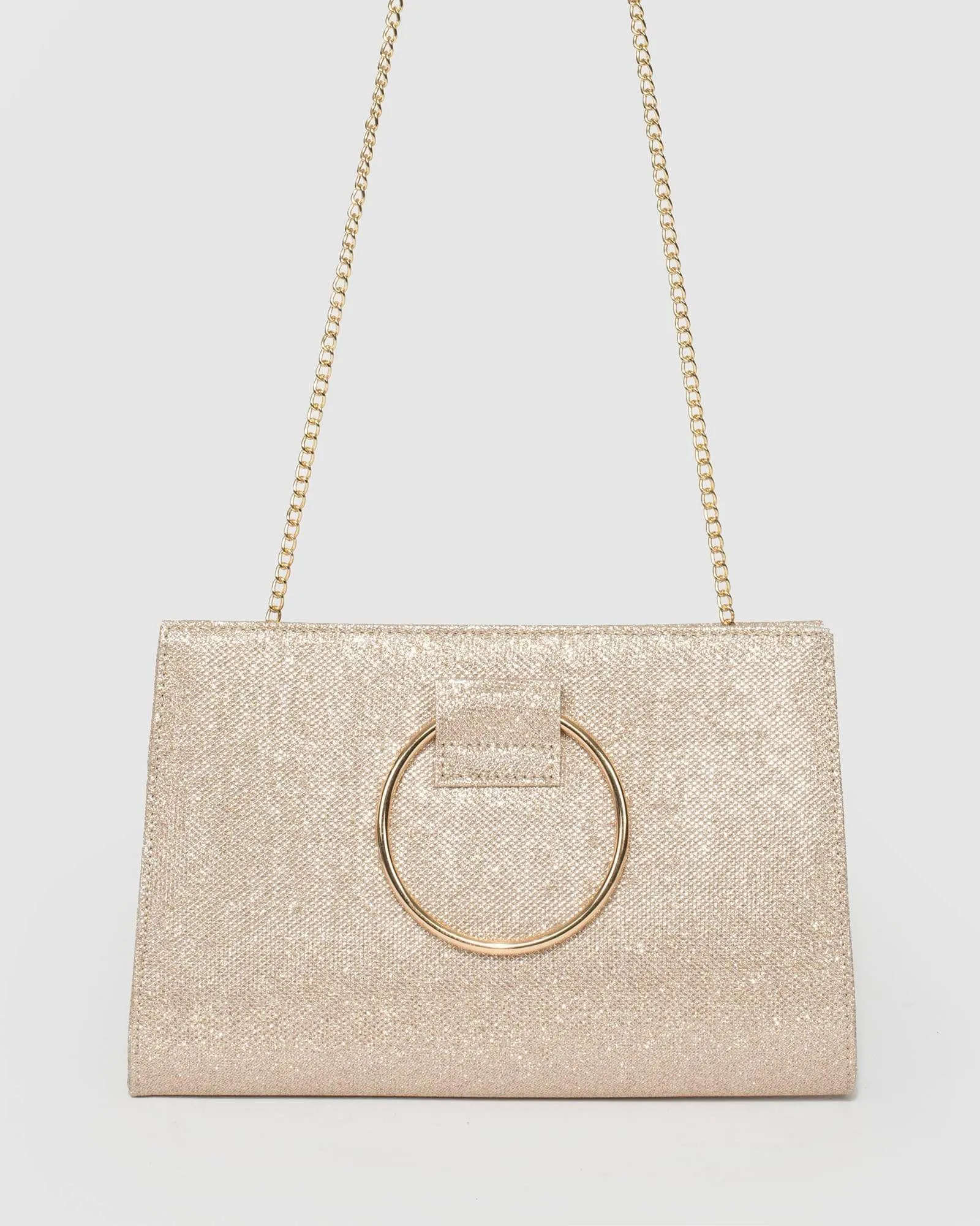Gold Maggie Ring Clutch Bag