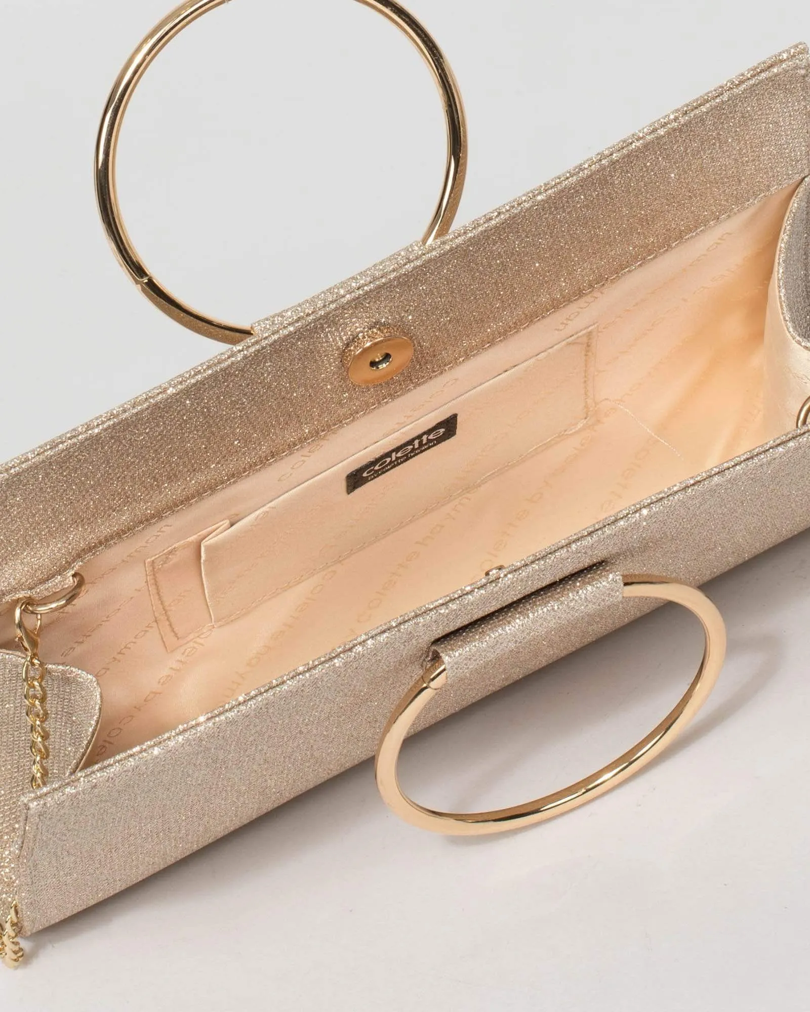 Gold Maggie Ring Clutch Bag
