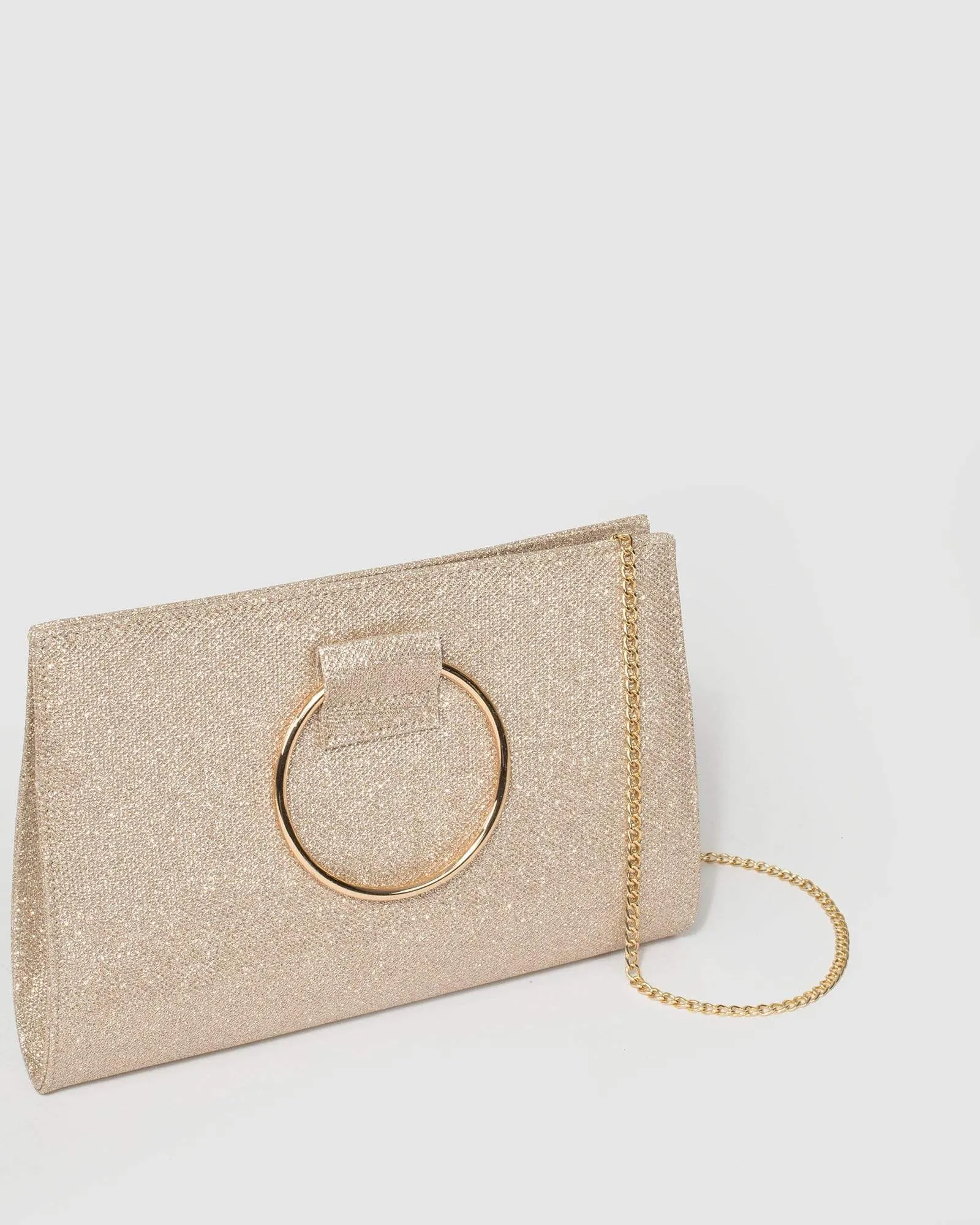 Gold Maggie Ring Clutch Bag