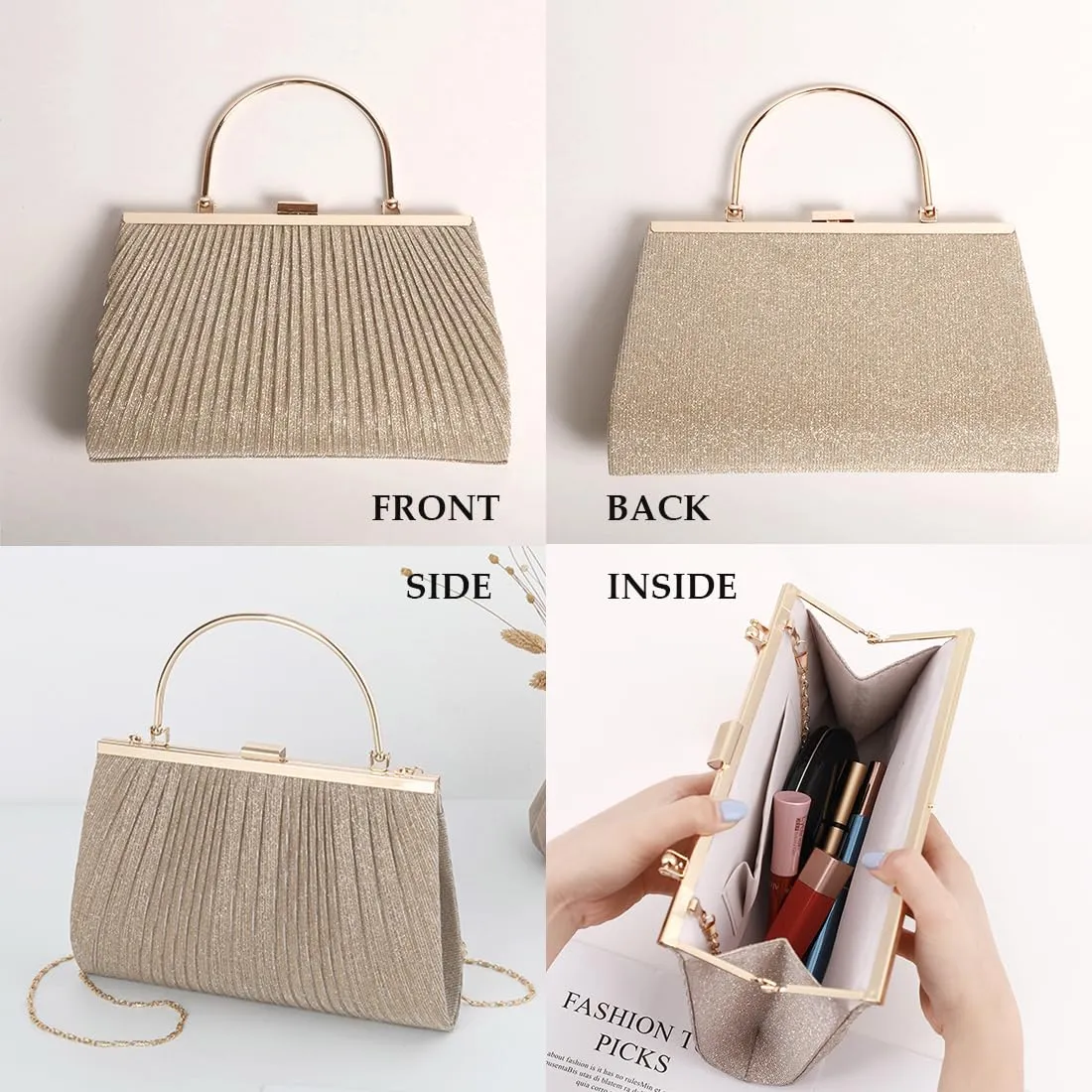 Handbag small clutch glitter bag evening bag