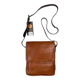 Harold's Bags ivy lane tablet messenger bag small, cognac