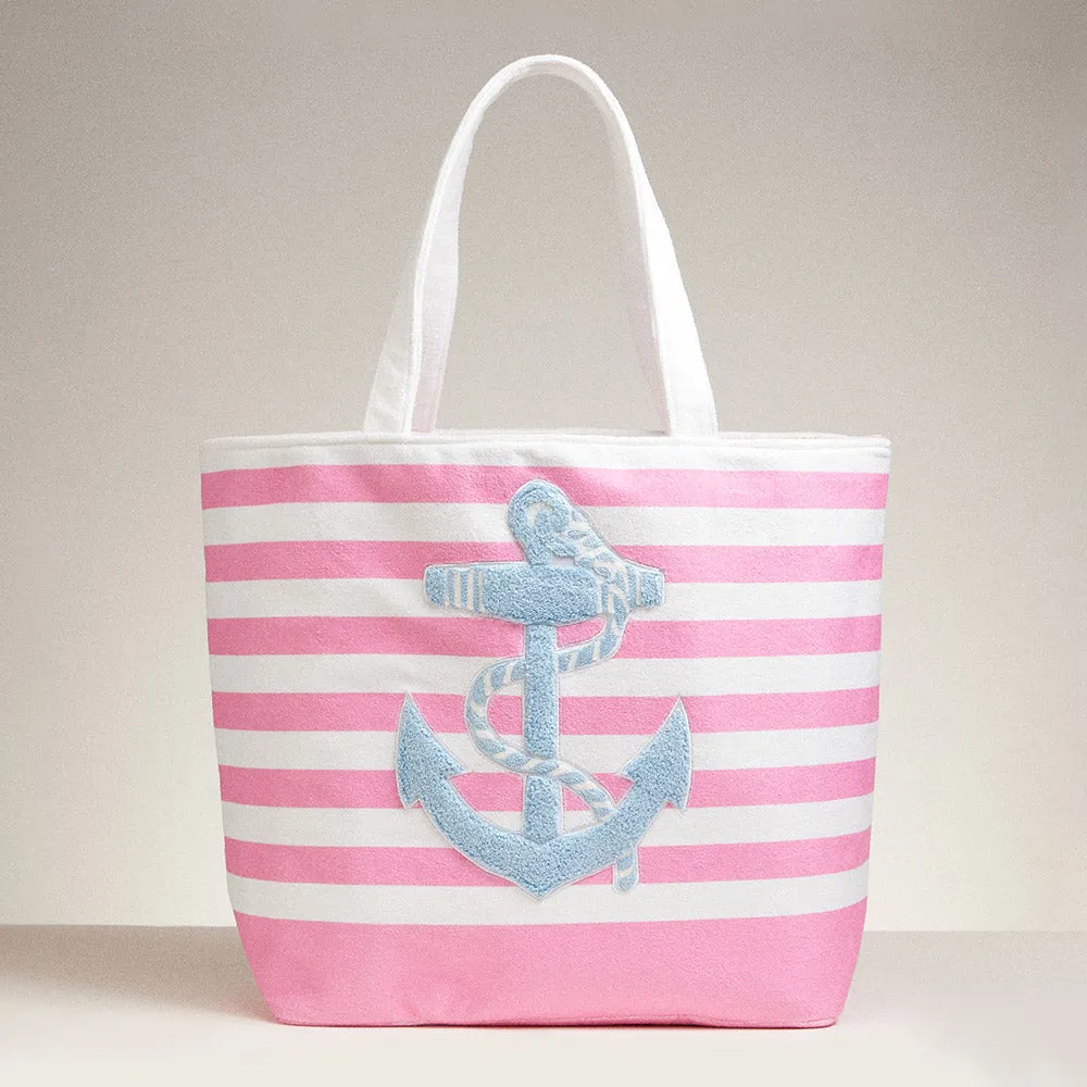 iLLASPARKZ Anchor Striped Tote Bag