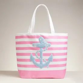 iLLASPARKZ Anchor Striped Tote Bag