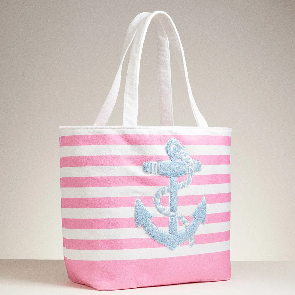 iLLASPARKZ Anchor Striped Tote Bag