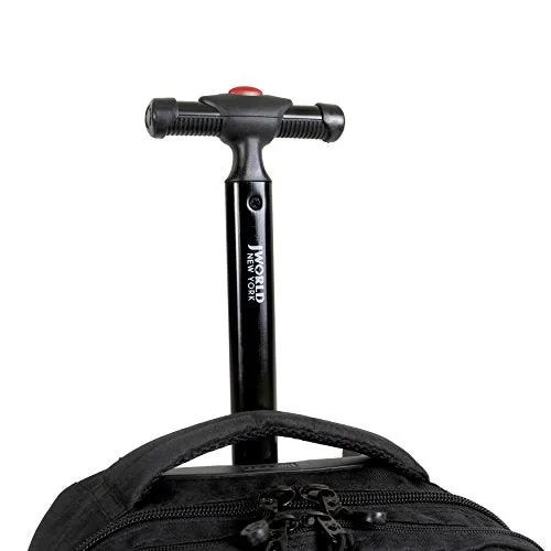 J World New York Sundance Rolling Backpack, Black, One Size