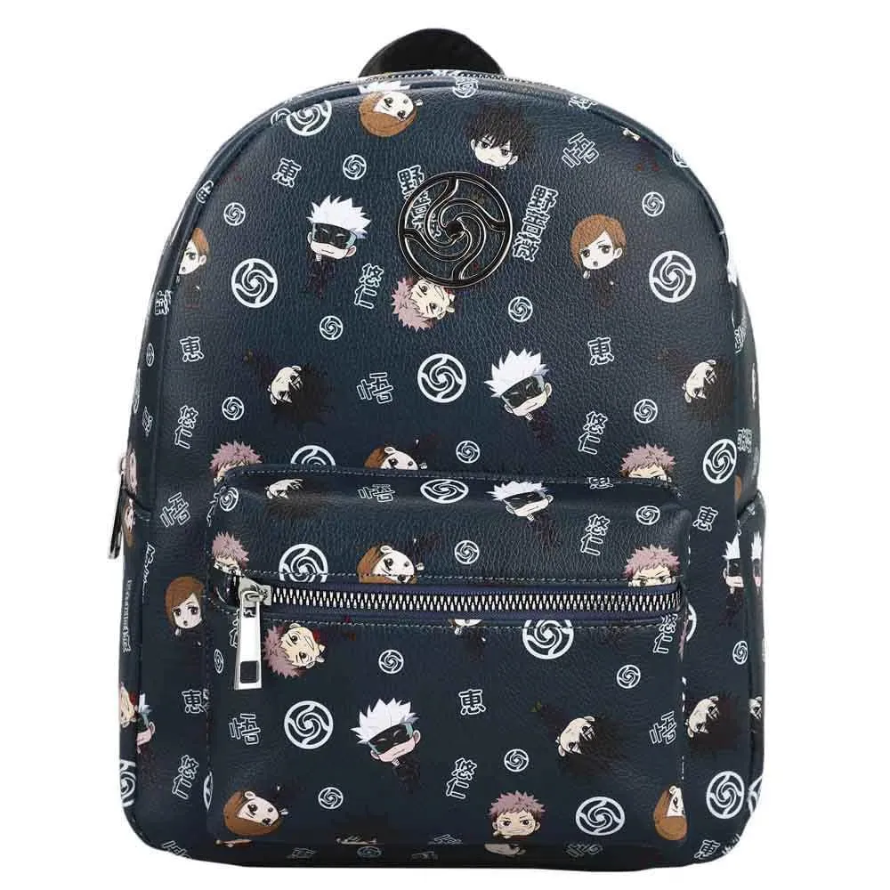 Jujutsu Kaisen - Chibi Characters Mini Backpack (All Over Print, Metal Badge) - Bioworld