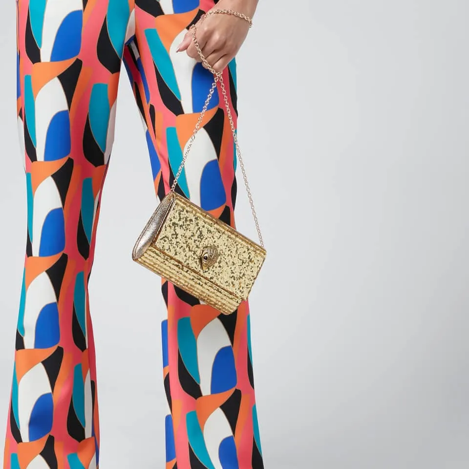 Kurt Geiger London Party Eagle Clutch Drench Τσάντα Χρυσή 8764061979