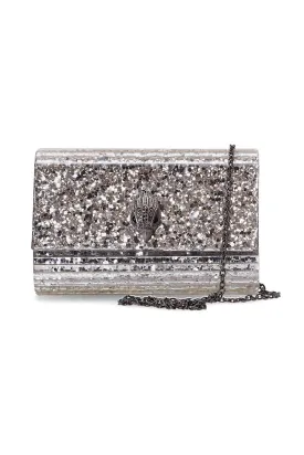Kurt Geiger London Party Eagle Clutch Drench Τσάντα Ασημί 8764063979