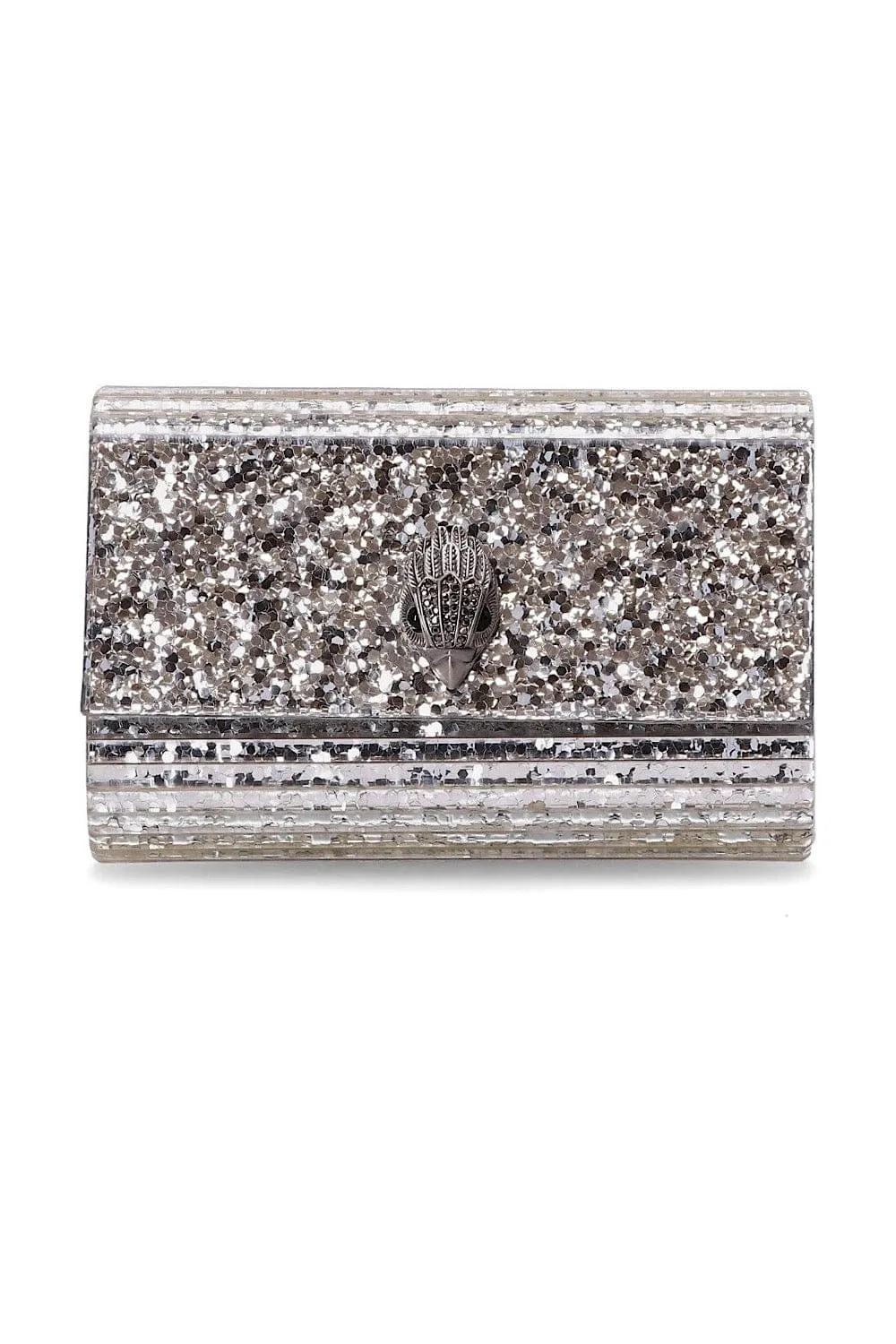 Kurt Geiger London Party Eagle Clutch Drench Τσάντα Ασημί 8764063979