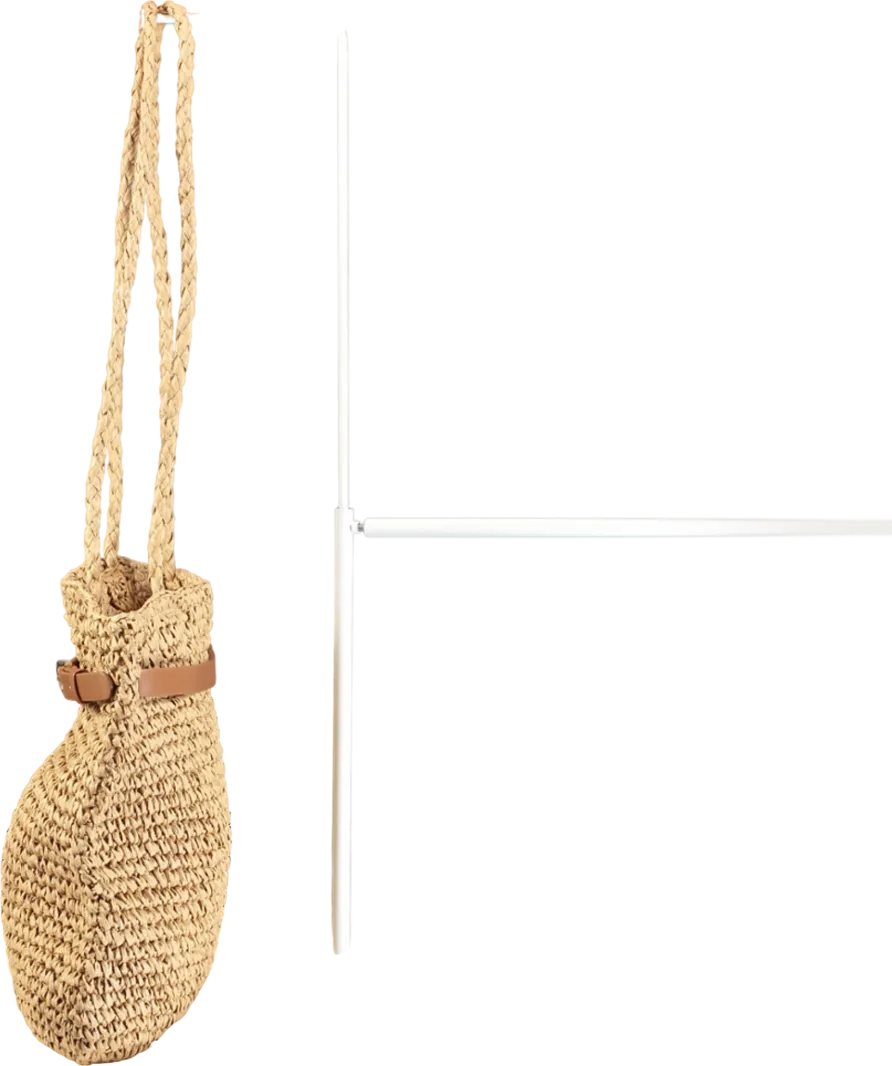 lefties Brown Natural-effect Shopper Bag With Belt Detail One Size