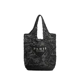 LINUE Letter Espadrilles Tote Bag