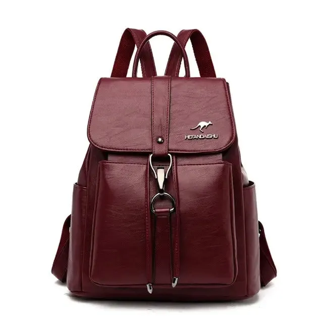 Luxury Soft Leather Women Backpack