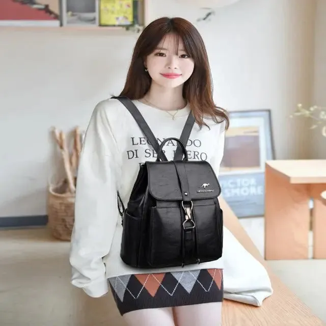 Luxury Soft Leather Women Backpack