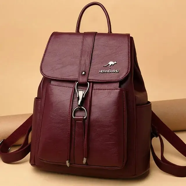 Luxury Soft Leather Women Backpack