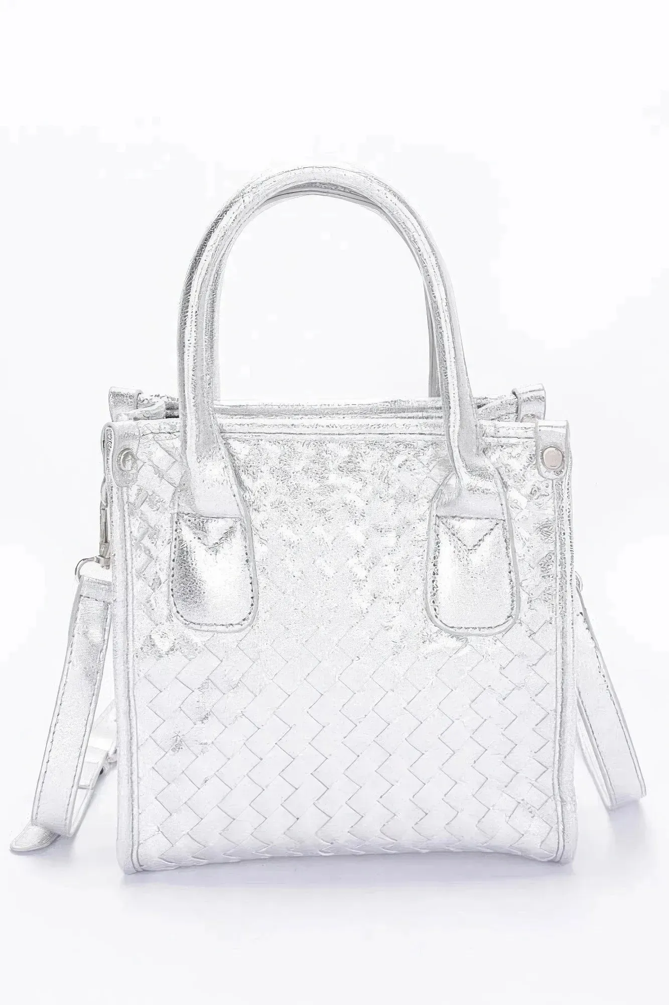 Metallic Braided Tote Bag