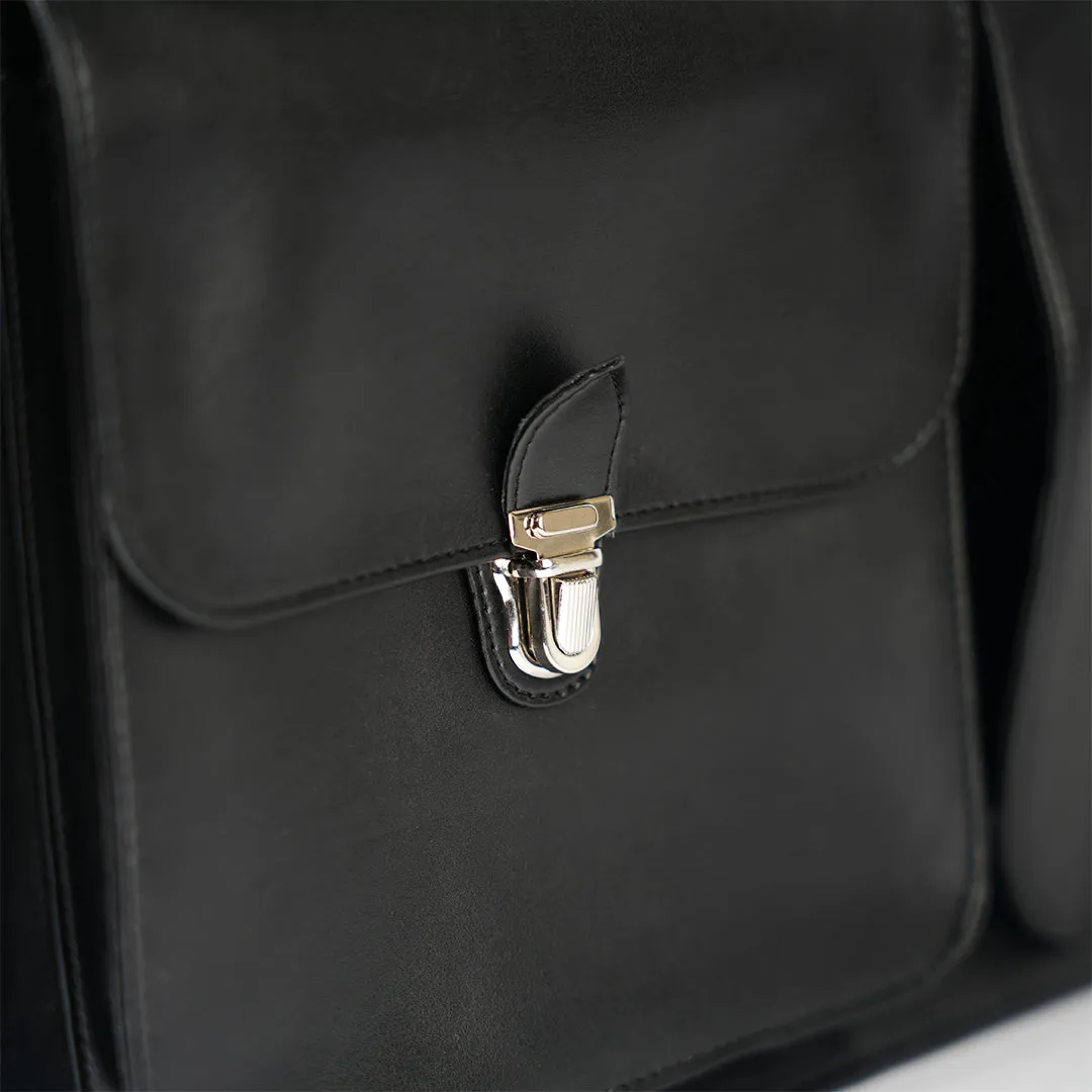 Monkstory Modern Messenger Bag - Royal Black