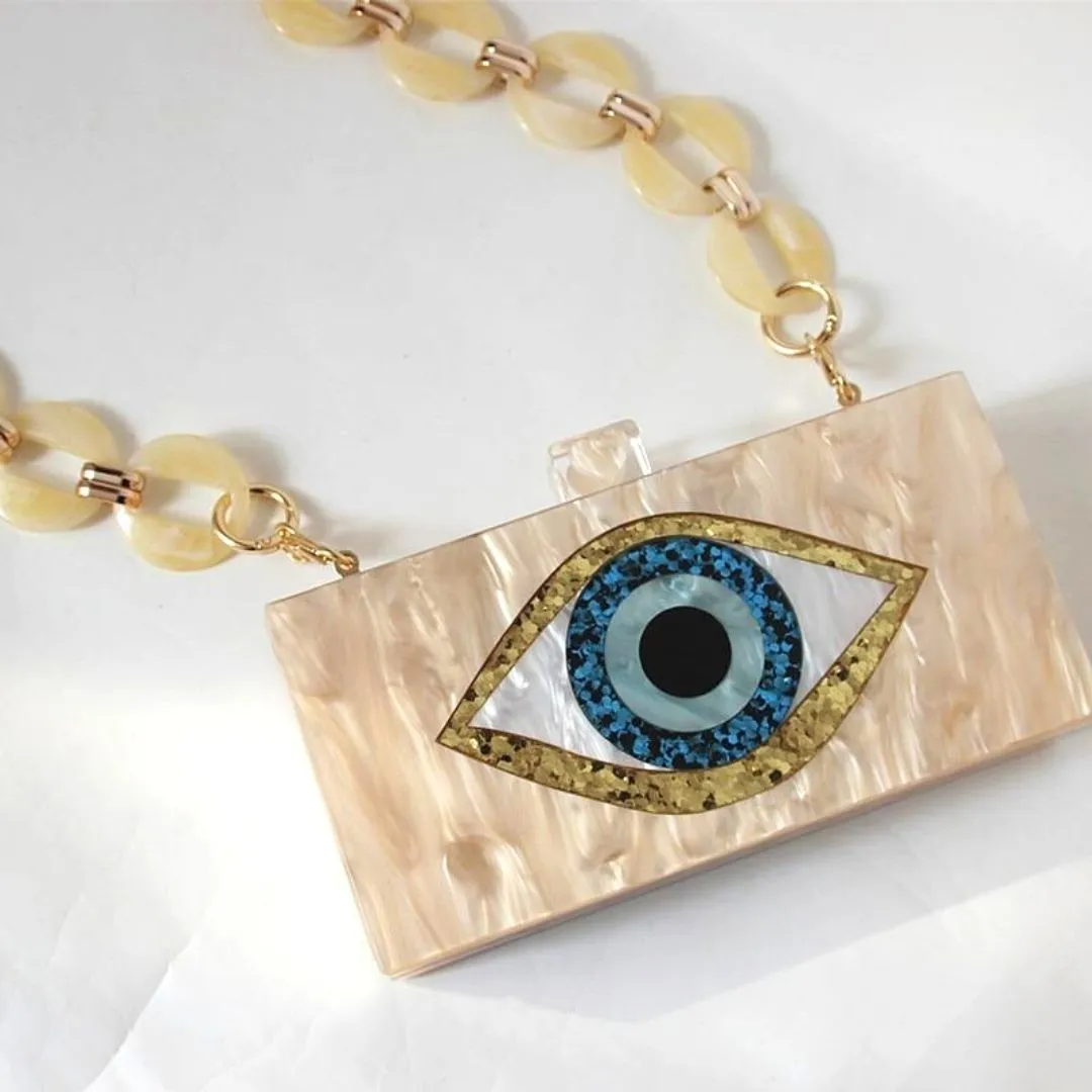 Nazar Evil Eye Box Clutch