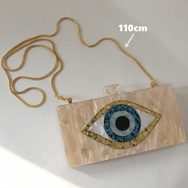 Nazar Evil Eye Box Clutch