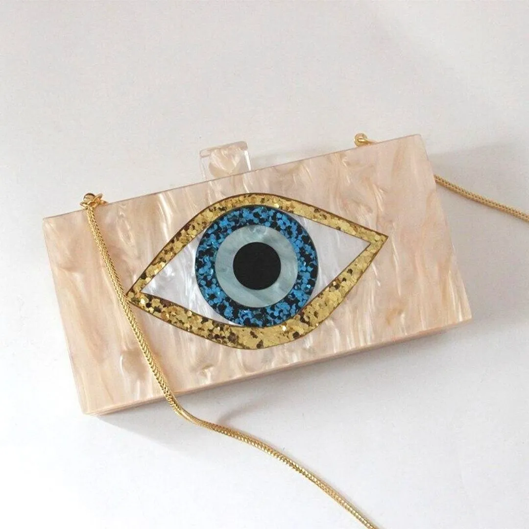 Nazar Evil Eye Box Clutch