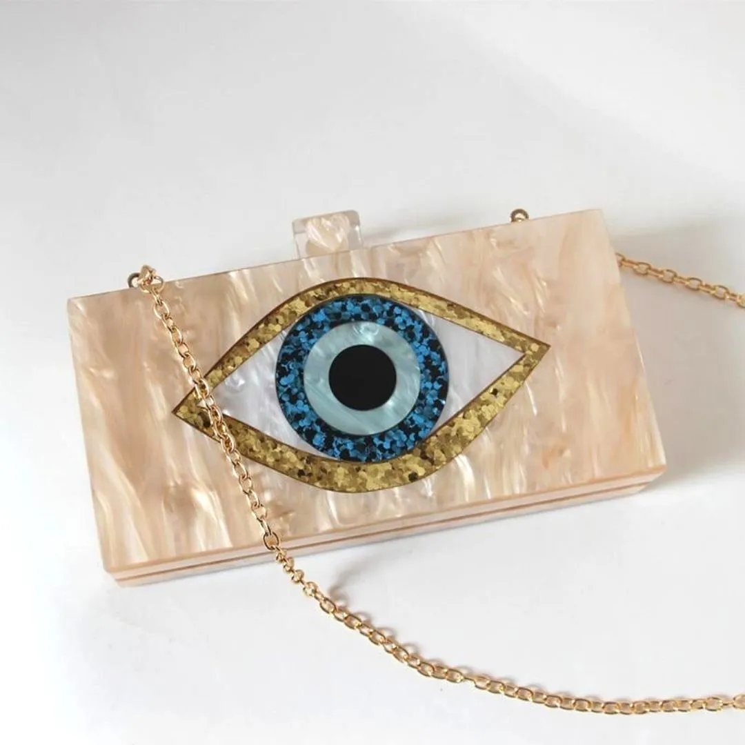 Nazar Evil Eye Box Clutch