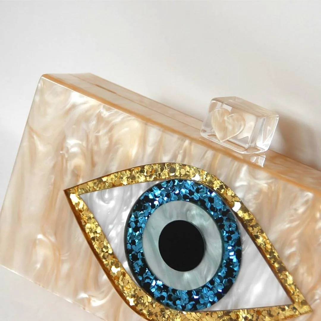 Nazar Evil Eye Box Clutch