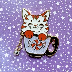 Peppermint Tea Cat Pin