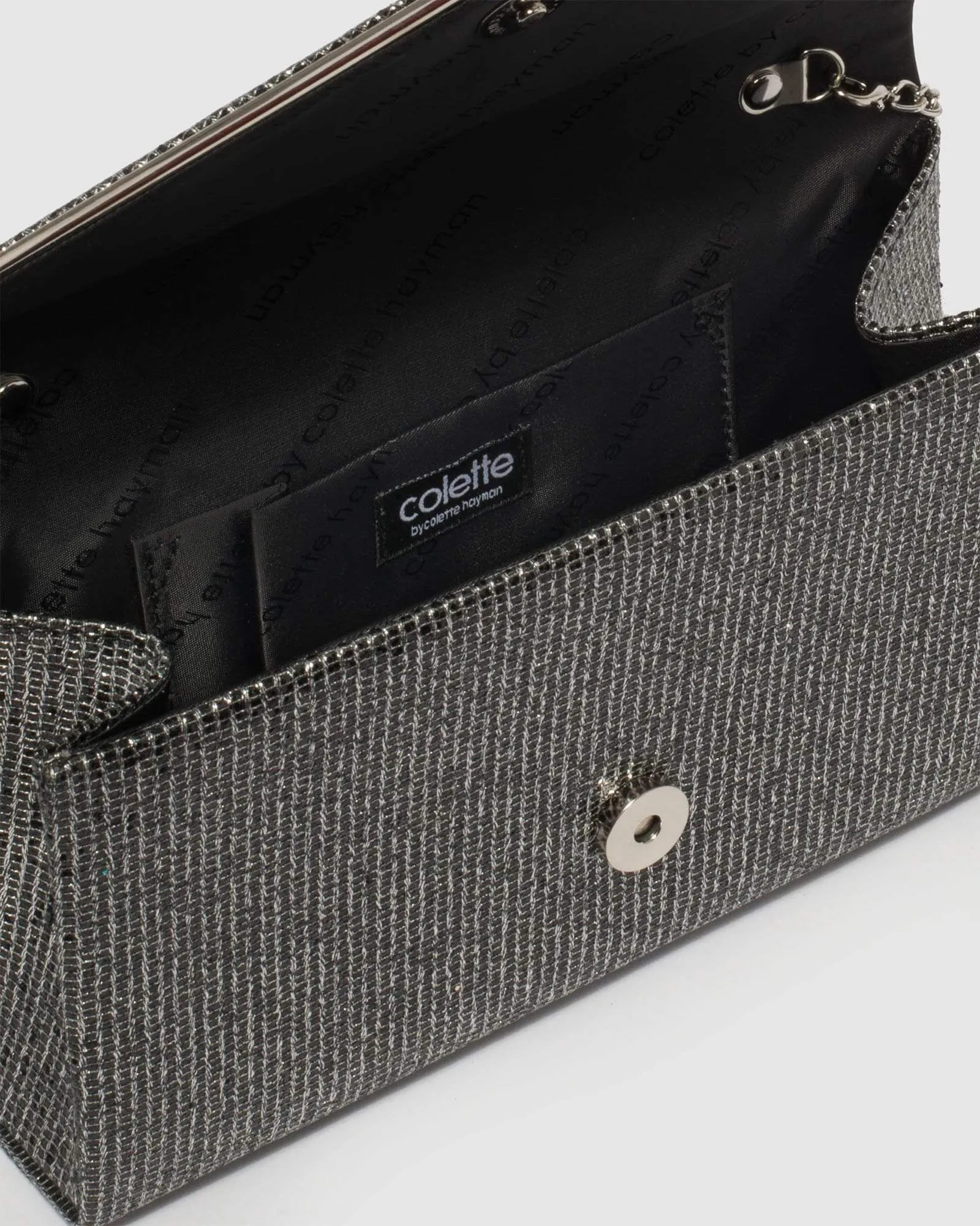 Pewter Sammie Clutch Bag