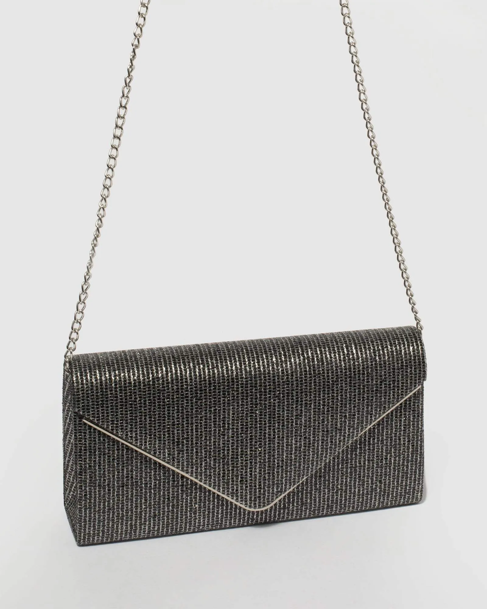 Pewter Sammie Clutch Bag