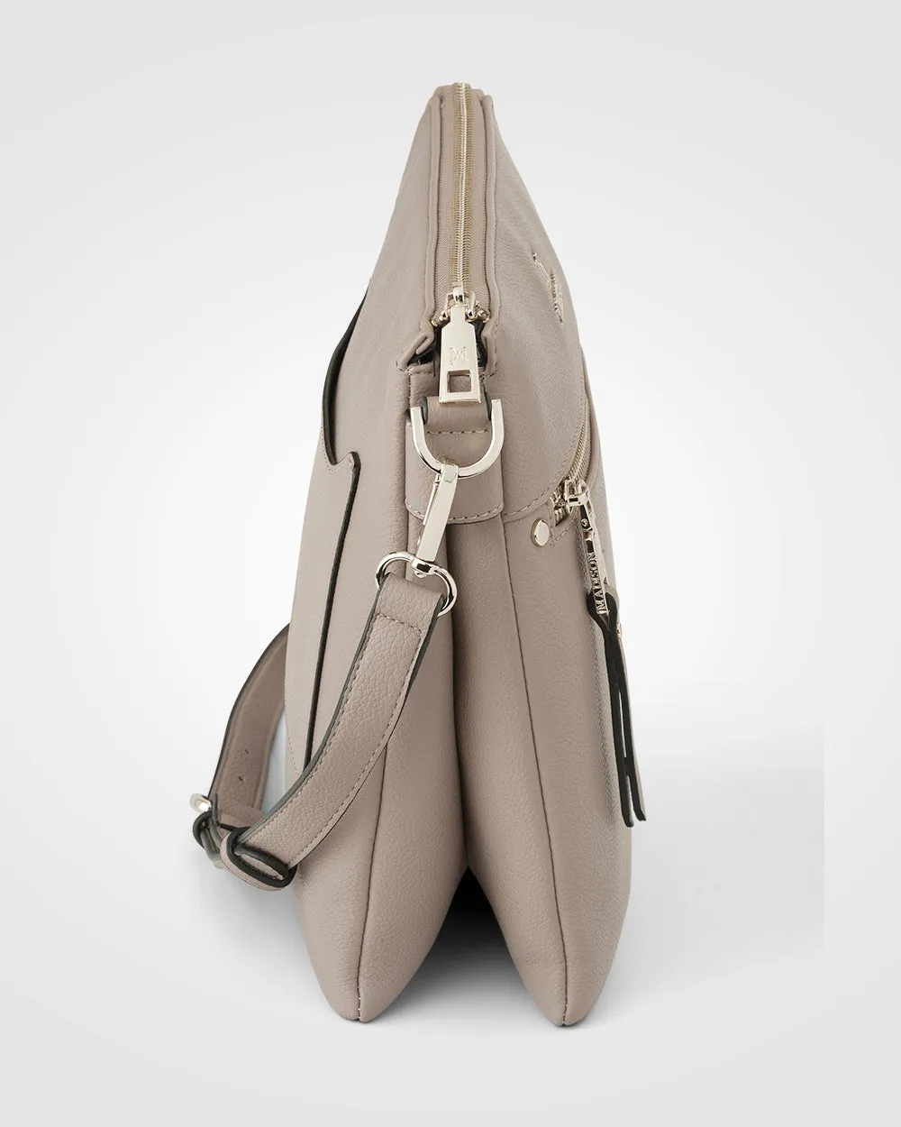 Renee Zip Top 2 Compartment Crossbody Bag   Monogram Bag Strap